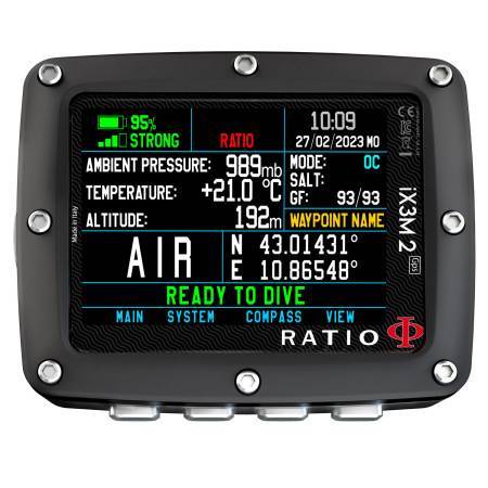 Ratio IX3M2 TECH+ GPS dive computer