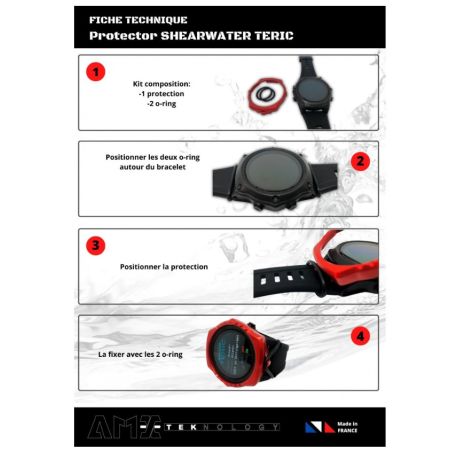 Protecteur d'écran pour Shearwater Teric en aluminium