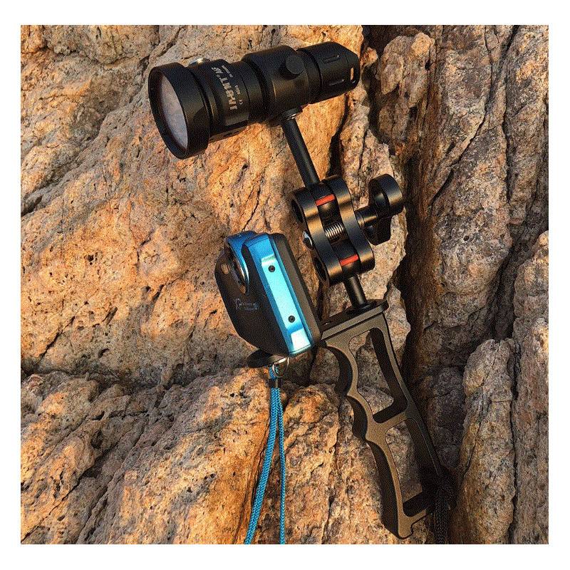 Platine avec Poignée et Bras Flexible Support Lampe pour Action Caméra GoPro