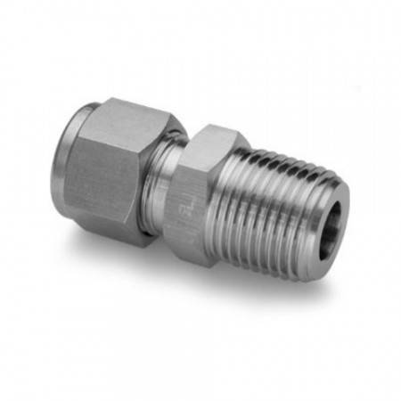 Straight male 1/4 NPT STAINLESS STEEL union for Ø8mm tube