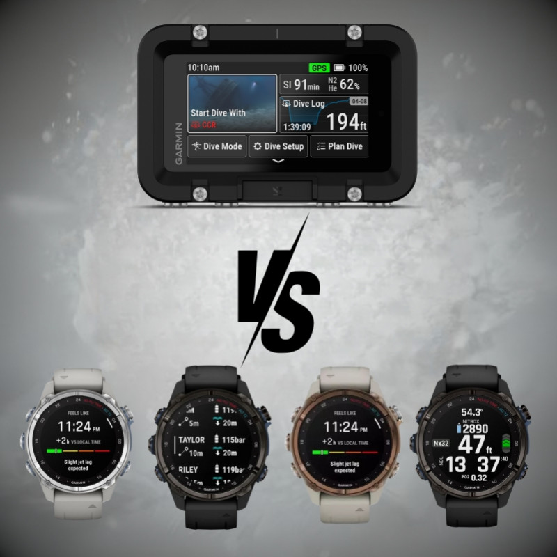 Comparaison nouveau Ordinateur de plongée Garmin vs garmin descent !